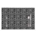 Black And White Octopus Tentacles Print Placemat