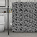 Black And White Octopus Tentacles Print Polyester Shower Curtain
