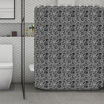 Black And White Octopus Tentacles Print Polyester Shower Curtain