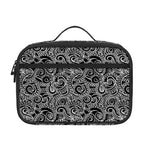 Black And White Octopus Tentacles Print Portable Lunch Bag