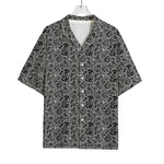 Black And White Octopus Tentacles Print Rayon Hawaiian Shirt