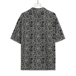 Black And White Octopus Tentacles Print Rayon Hawaiian Shirt