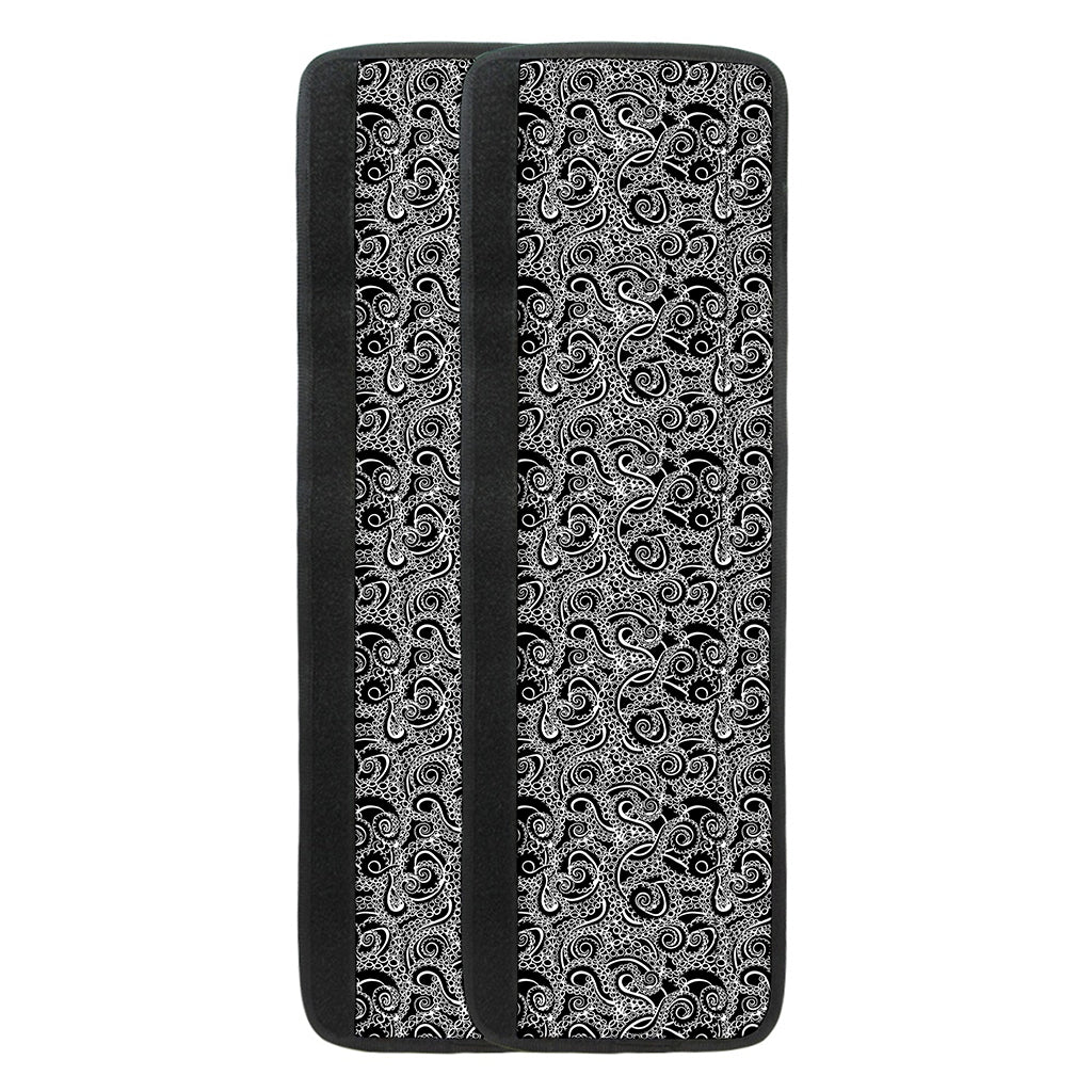 Black And White Octopus Tentacles Print Refrigerator Handle Covers