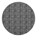 Black And White Octopus Tentacles Print Round Blanket