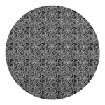 Black And White Octopus Tentacles Print Round Blanket