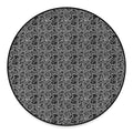 Black And White Octopus Tentacles Print Round Floor Mat