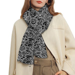 Black And White Octopus Tentacles Print Scarf