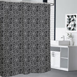 Black And White Octopus Tentacles Print Shower Curtain