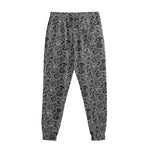 Black And White Octopus Tentacles Print Sweatpants