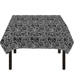 Black And White Octopus Tentacles Print Tablecloth