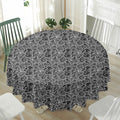Black And White Octopus Tentacles Print Waterproof Round Tablecloth