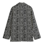 Black And White Octopus Tentacles Print Women's Blazer
