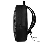Black And White Odin With Crows Print 17 Inch Backpack