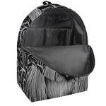 Black And White Odin With Crows Print Backpack
