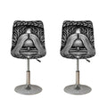 Black And White Odin With Crows Print Bar Stool Covers