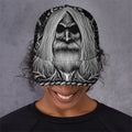 Black And White Odin With Crows Print Baseball Cap