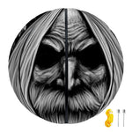Black And White Odin With Crows Print Basketball