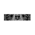 Black And White Odin With Crows Print Bed Runner