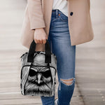 Black And White Odin With Crows Print Bible Tote Bag