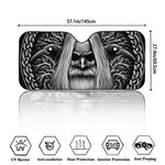 Black And White Odin With Crows Print Car Windshield Sun Shade