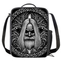 Black And White Odin With Crows Print Crossbody Lunch Bag