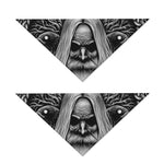 Black And White Odin With Crows Print Dog Bandana