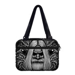 Black And White Odin With Crows Print Double Strap Bible Bag