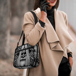 Black And White Odin With Crows Print Double Strap Bible Bag