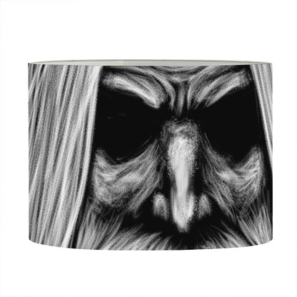 Black And White Odin With Crows Print Drum Lamp Shade