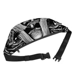Black And White Odin With Crows Print Fanny Pack