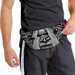 Black And White Odin With Crows Print Fanny Pack