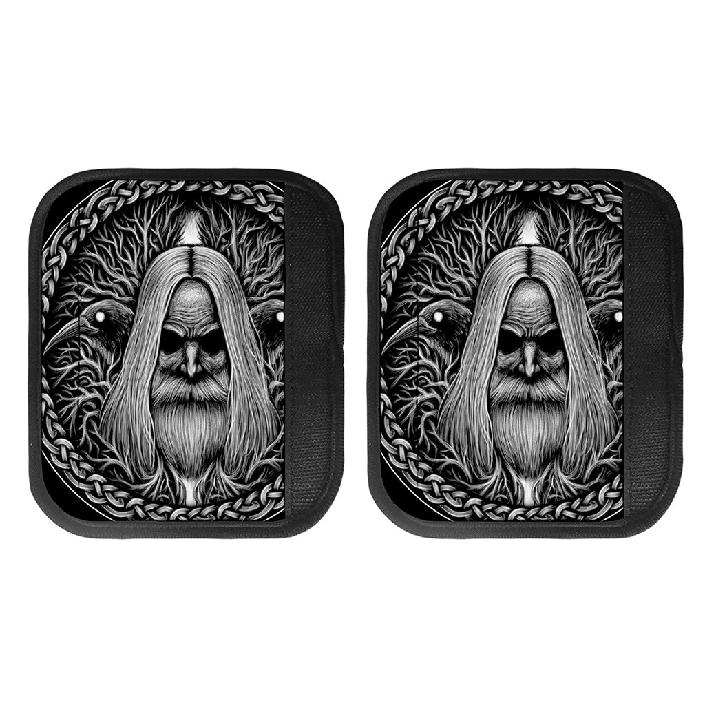 Black And White Odin With Crows Print Handle Covers