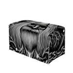 Black And White Odin With Crows Print Leather Tissue Box Cover