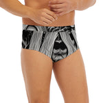 Black And White Odin With Crows Print Men's Briefs