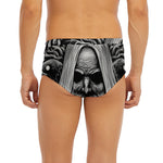 Black And White Odin With Crows Print Men's Briefs