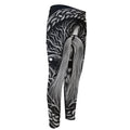 Black And White Odin With Crows Print Men's Compression Pants