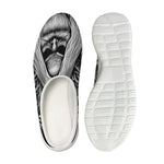 Black And White Odin With Crows Print Mesh Casual Shoes