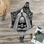 Black And White Odin With Crows Print One Shoulder Bodysuit