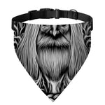Black And White Odin With Crows Print Over The Collar Dog Bandana