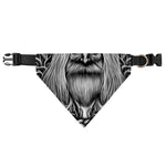 Black And White Odin With Crows Print Over The Collar Dog Bandana