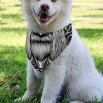 Black And White Odin With Crows Print Over The Collar Dog Bandana