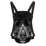 Black And White Odin With Crows Print Pet Carrier Backpack