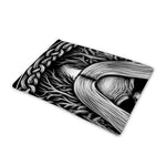 Black And White Odin With Crows Print Pet Cooling Mat Cover