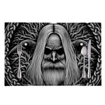 Black And White Odin With Crows Print Placemat