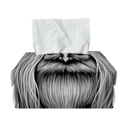 Black And White Odin With Crows Print Rectangle Tissue Box Cover