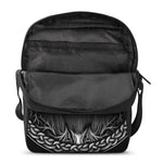 Black And White Odin With Crows Print Rectangular Crossbody Bag