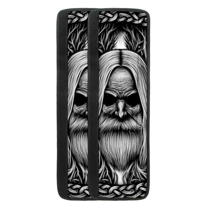 Black And White Odin With Crows Print Refrigerator Handle Covers