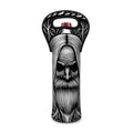 Black And White Odin With Crows Print Single Neoprene Wine Tote