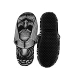 Black And White Odin With Crows Print Slippers