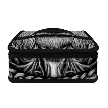 Black And White Odin With Crows Print Small Lunch Bag